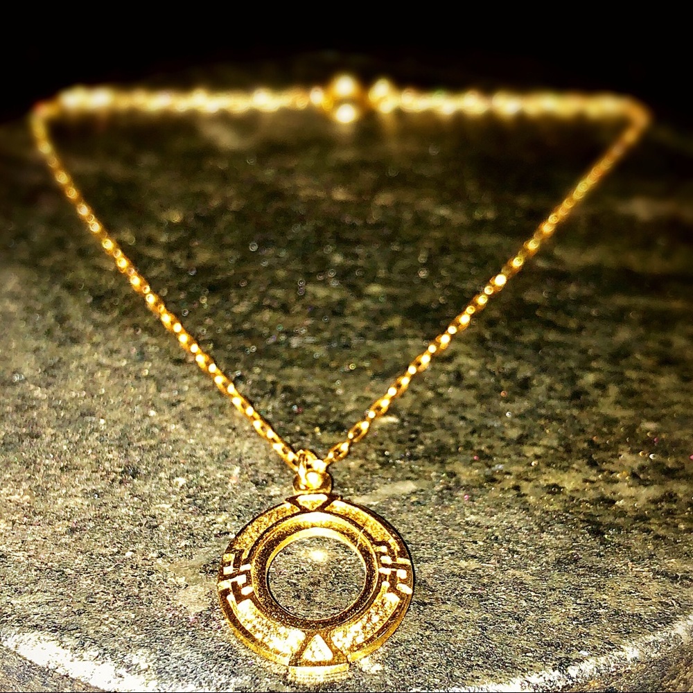 Gold Oval Pendant Bracelet/Anklet